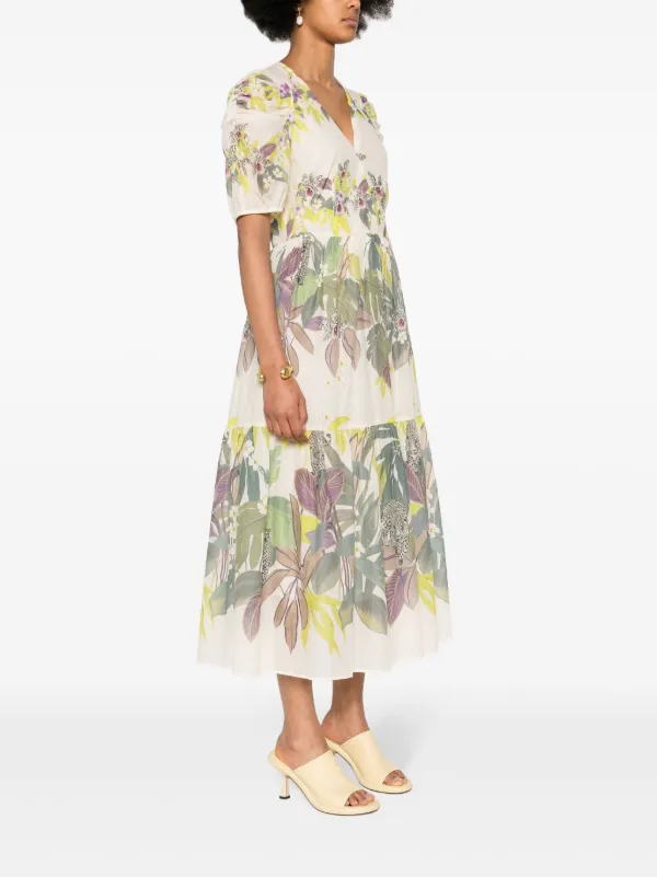 TWINSET jungle-print Muslin Dress | Green | FARFETCH