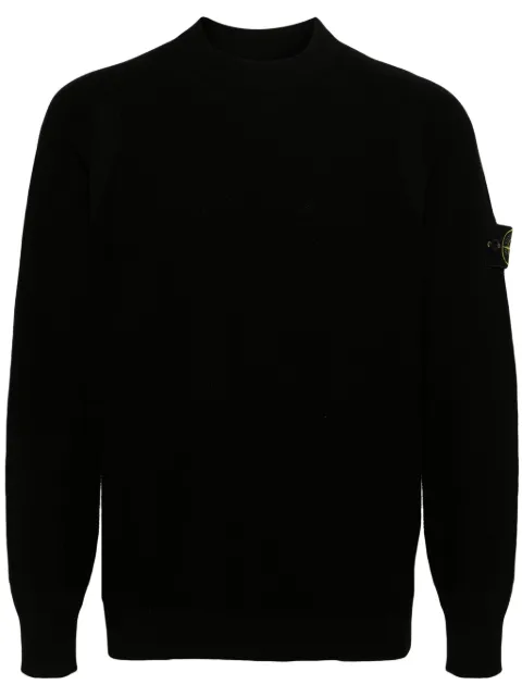 Stone Island Compass-motif waffle-knit jumper