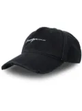 MSGM logo-embroidery cotton baseball hat - Black