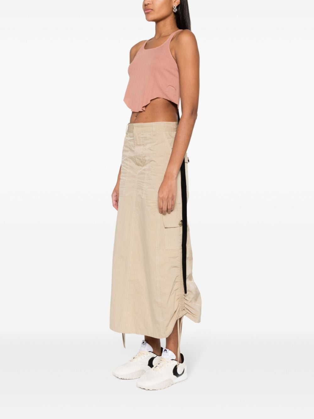 Shop Rick Owens Drkshdw Cropped Cotton Tank Top In Pink
