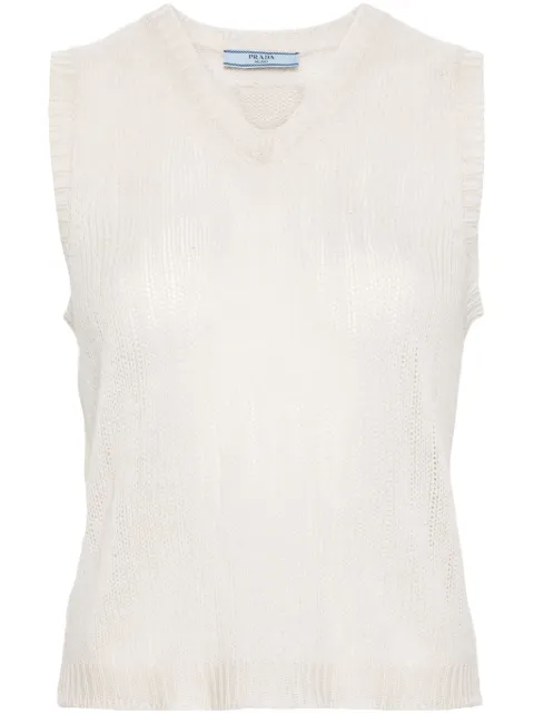 Prada V-neck cashmere vest