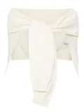 Rokh tie-fastening scarf - White