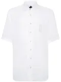 Billionaire logo-embroidered linen shirt - White