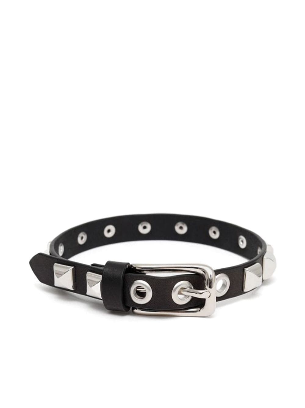 stud-embellished leather bracelet