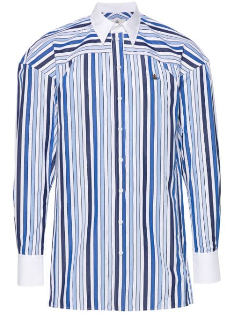 Vivienne Westwood 풋볼 스트라이프 코튼 셔츠