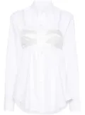 Vaquera built-in-bra cotton shirt - White