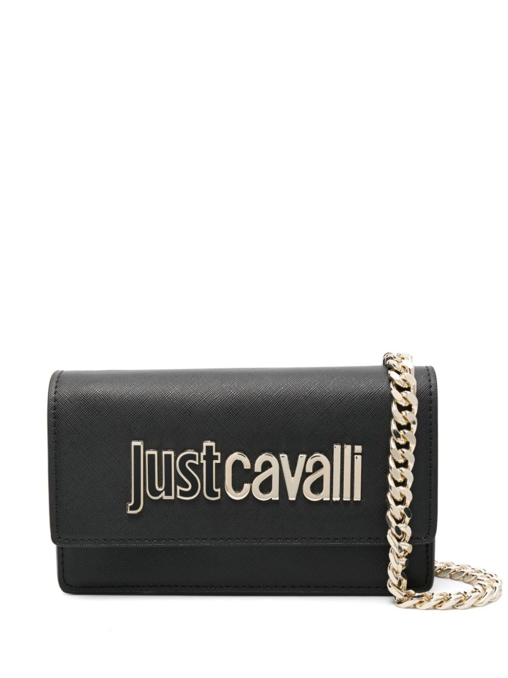 Just Cavalli Range B Logo-lettering Mini Bag In Black
