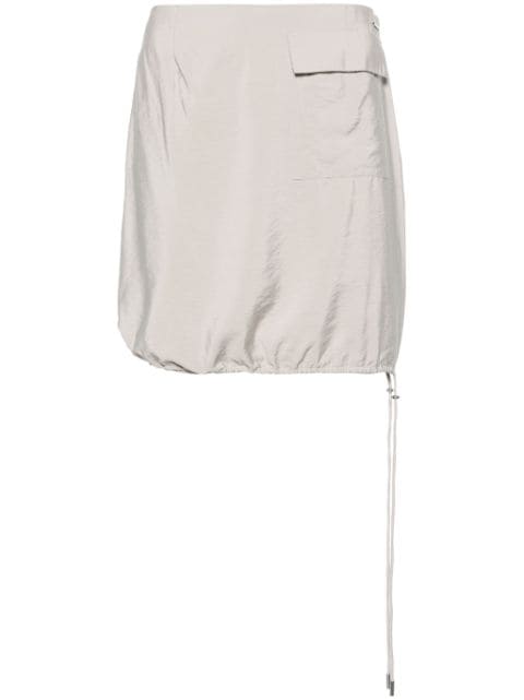 Calvin Klein logo-plaque crinkled mini skirt