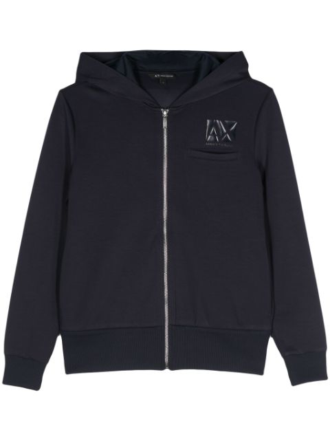 Armani Exchange logo-print zip-up hoodie Women