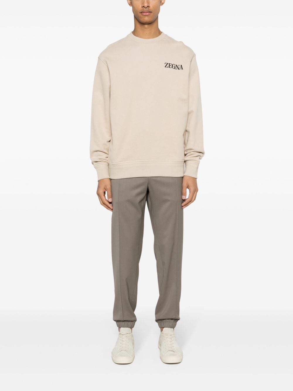 Shop Zegna High Performance Wool Joggers In Grey