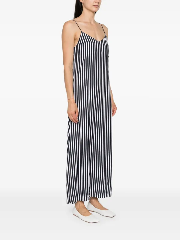 Tommy Hilfiger Abito Lungo Smanicato a Righe Blu FARFETCH IT