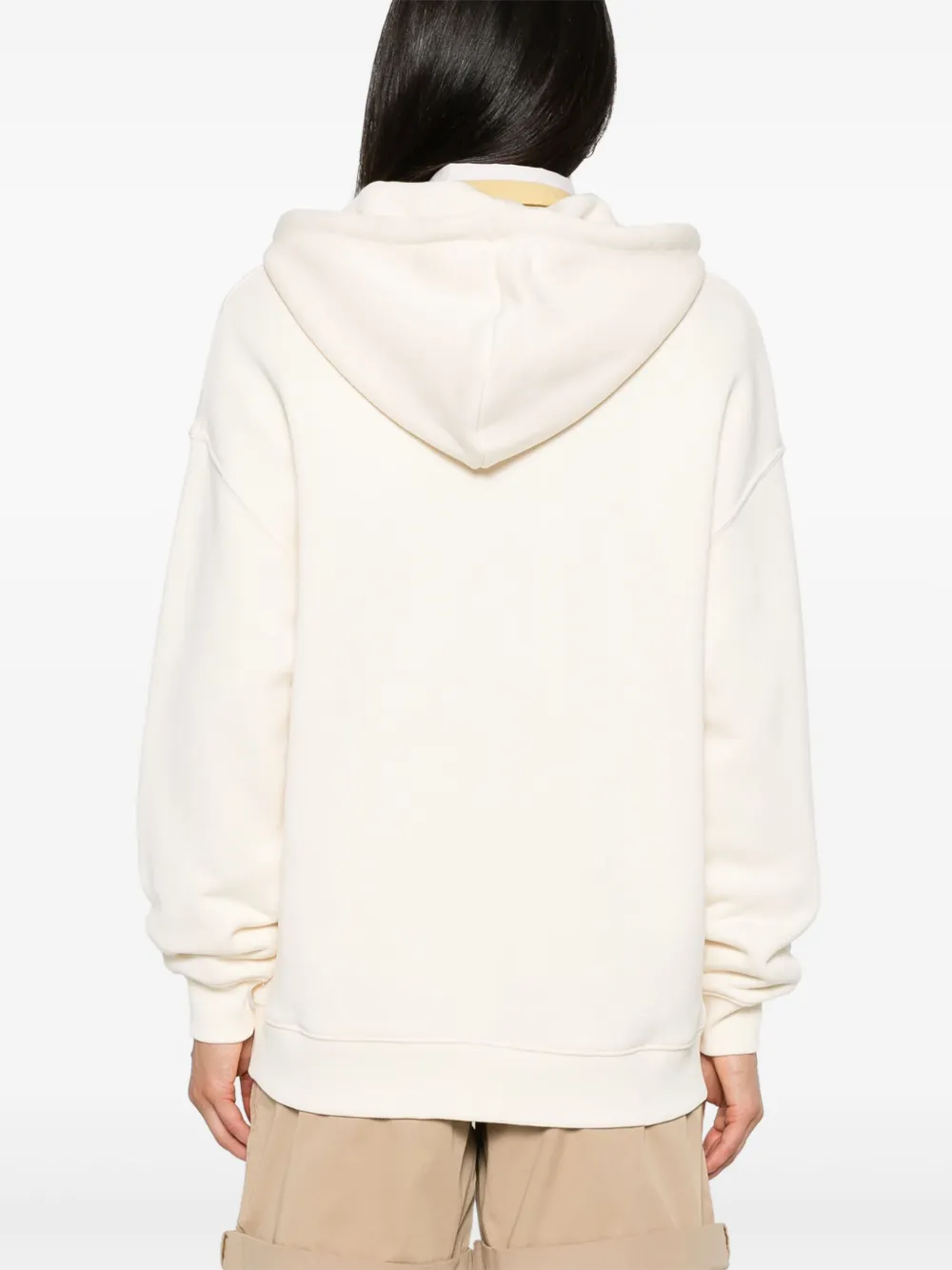 Tommy Hilfiger Katoenen hoodie met borduurwerk Beige