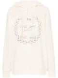 Tommy Hilfiger embroidered TH cotton hoodie - Neutrals