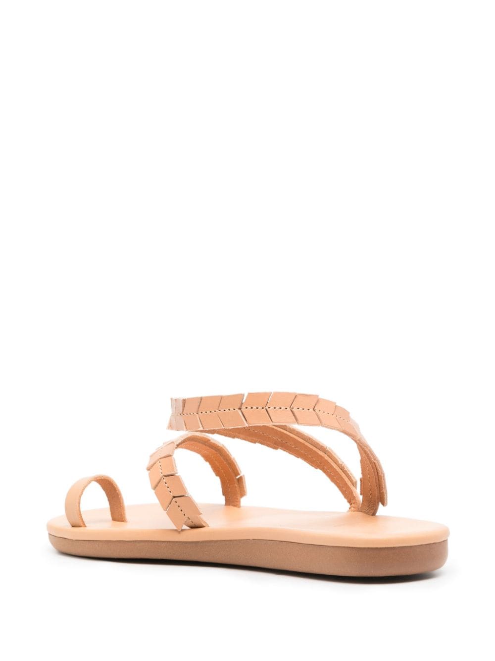 Shop Ancient Greek Sandals Aspida Leather Sandals In Brown