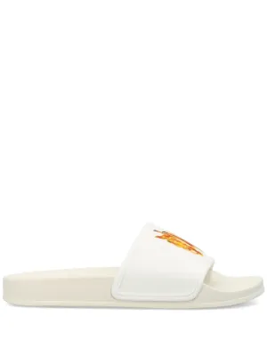 Palm Angels logo-tag Flip Flops | Black | FARFETCH BH