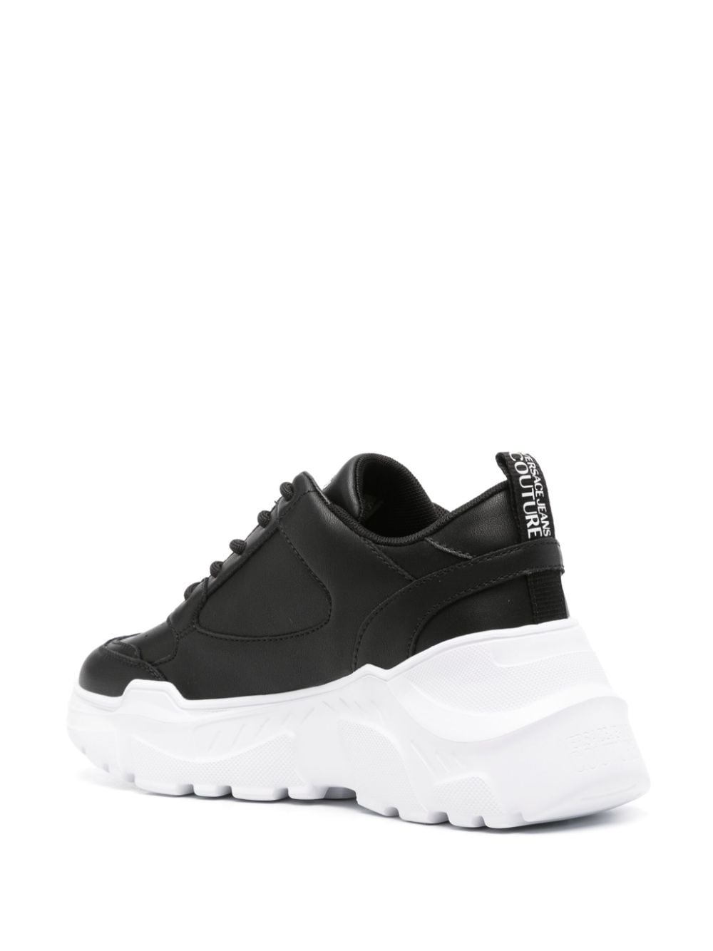 Shop Versace Jeans Couture Speedtrack Chunky Sneakers In Black