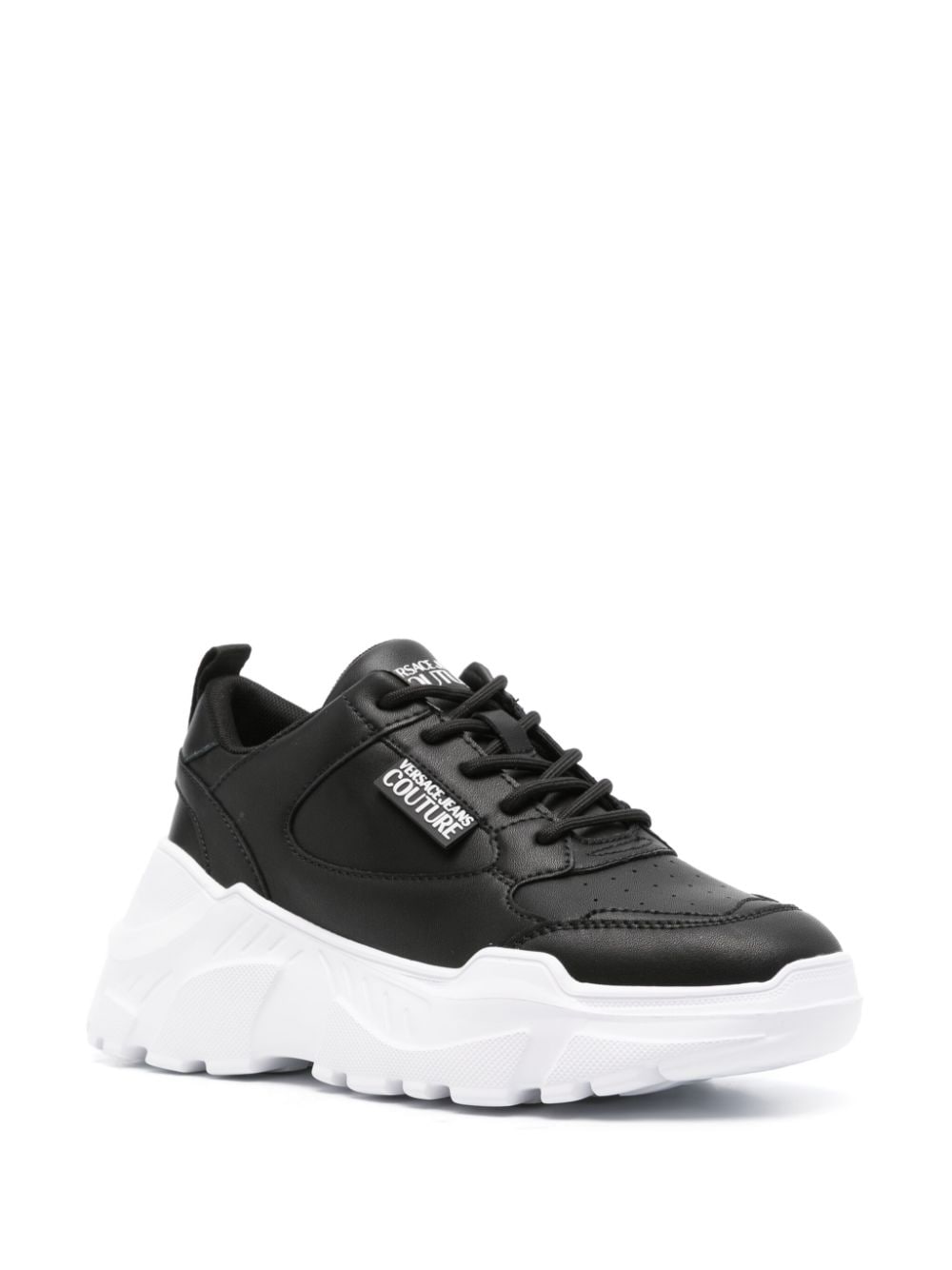 Shop Versace Jeans Couture Speedtrack Chunky Sneakers In Black