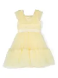 Monnalisa ruffled tulle dress - Yellow