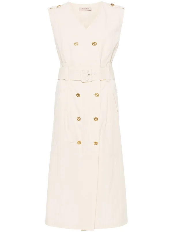 TWINSET double-breasted Midi Dress Neutrals FARFETCH PH