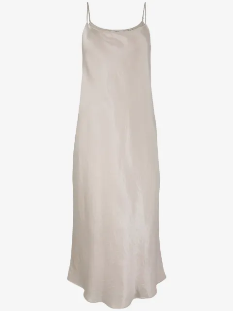 Vince satin midi slip dress