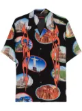 Pleasures Seven Wonder-print bowling shirt - Black