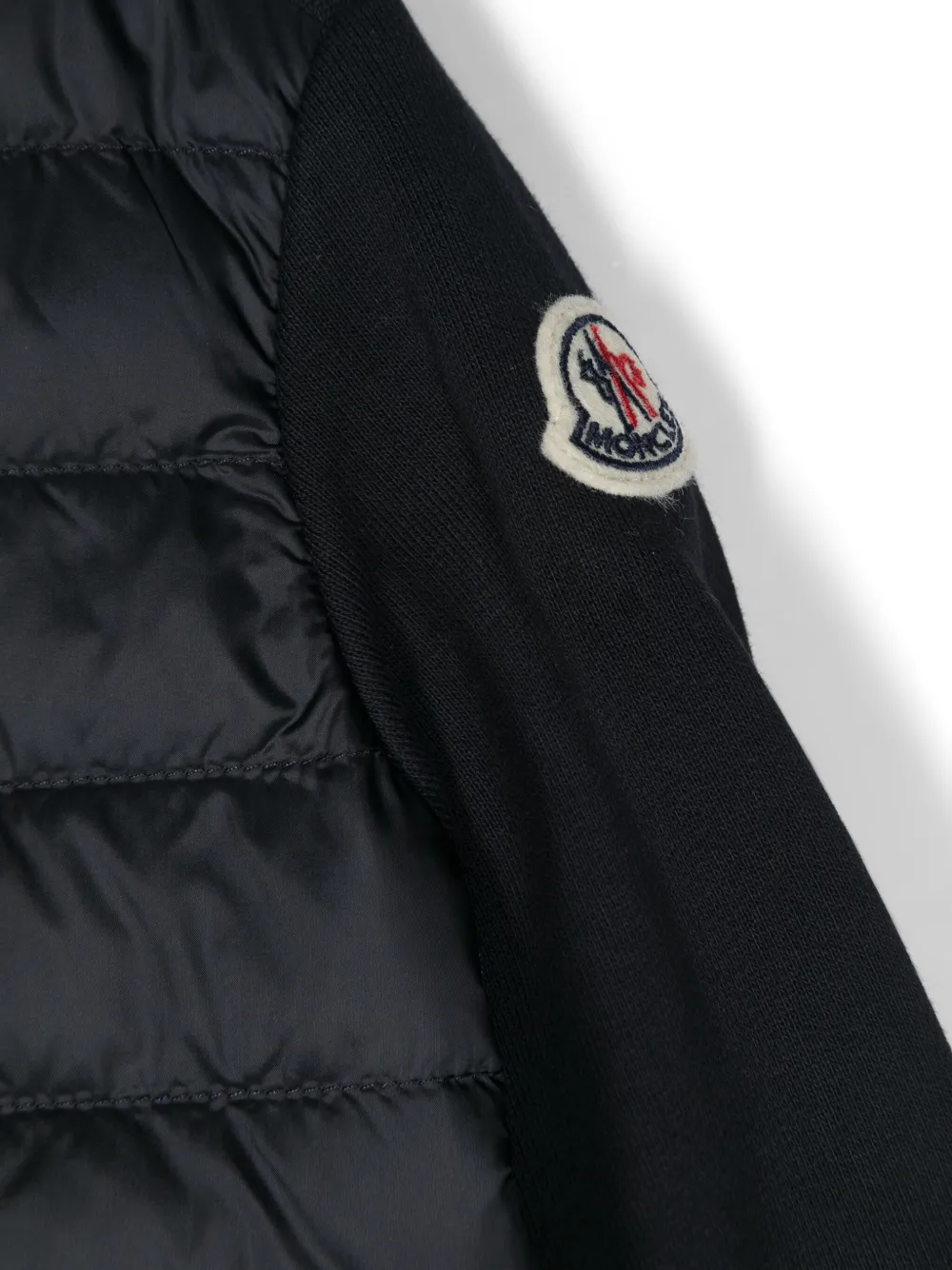 Moncler Enfant Gewatteerd jack met logopatch Blauw