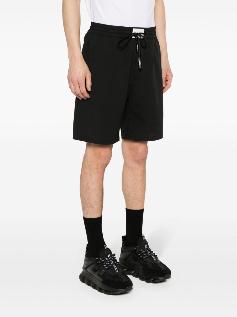 Just Cavalli Bermuda shorts met logopatch Zwart