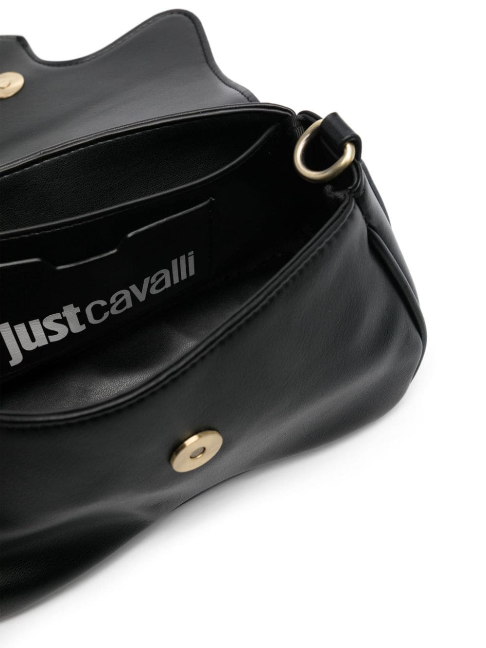 Just Cavalli Mini-tas met logoplakkaat Zwart