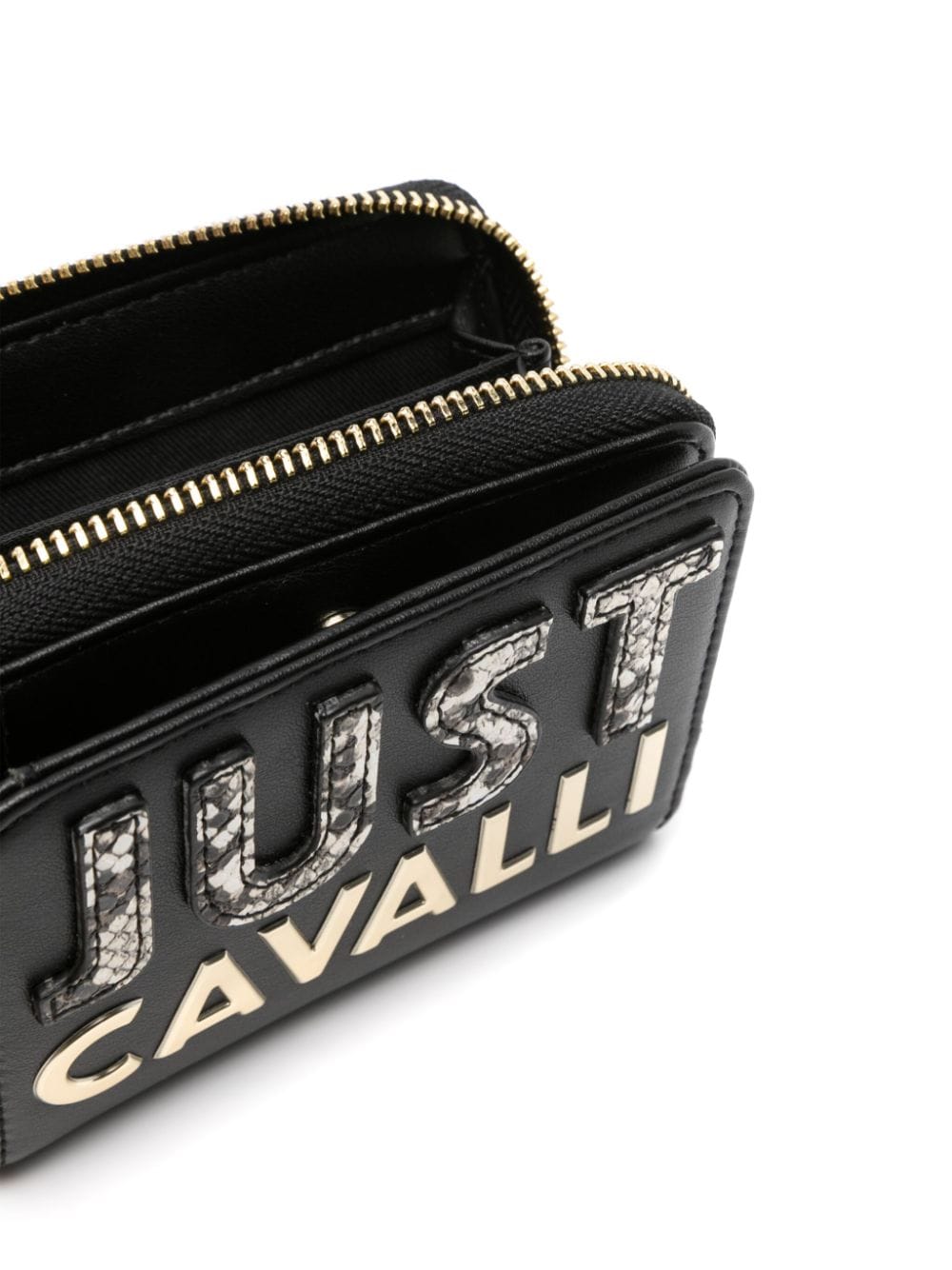 Shop Just Cavalli Logo-lettering Bi-fold Wallet In Black