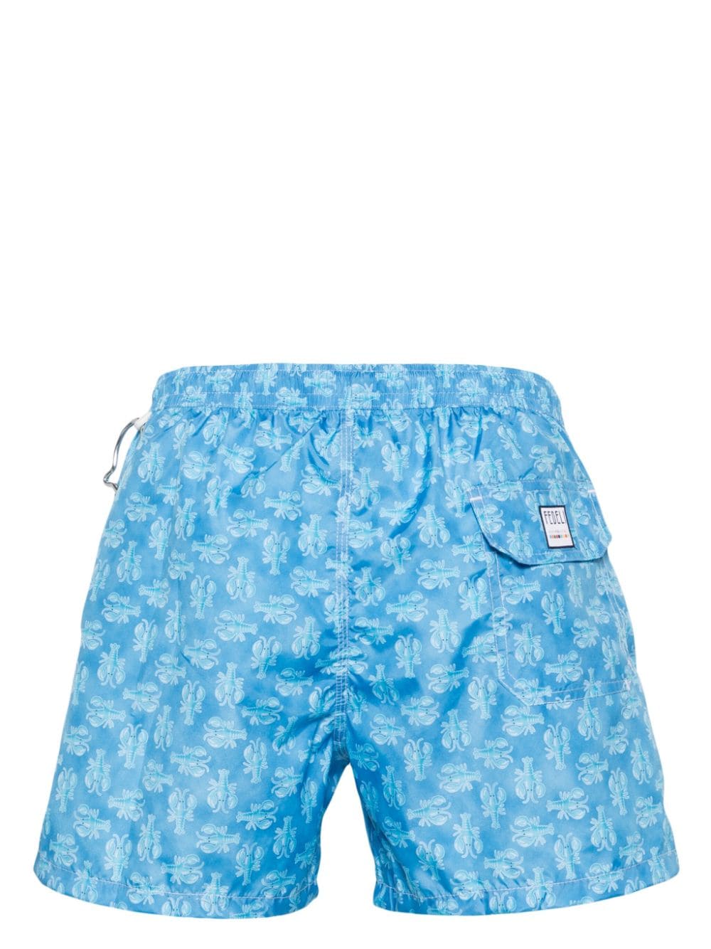 Shop Fedeli Madeira Swim Shorts In Blue