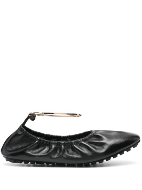 FENDI Filo leather ballerina hsoes