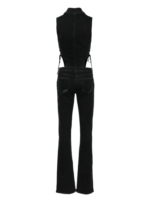 Elisabetta franchi denim jumpsuit clearance