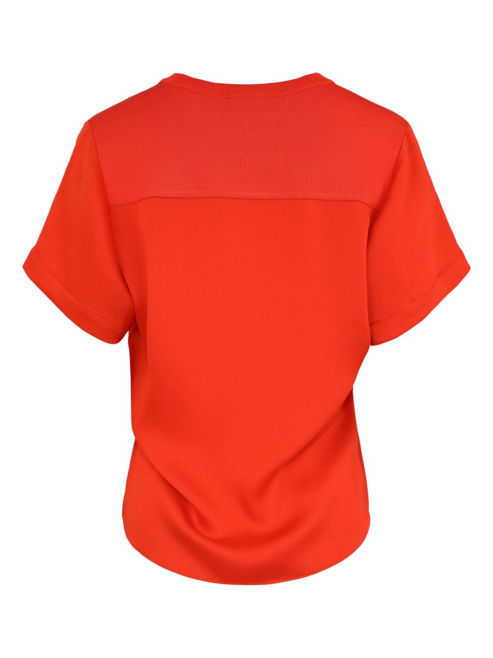 Shop Simkhai Addy Knit-panel T-shirt In Red