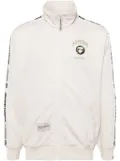 AAPE BY *A BATHING APE® logo-tape zip-up jacket - Neutrals