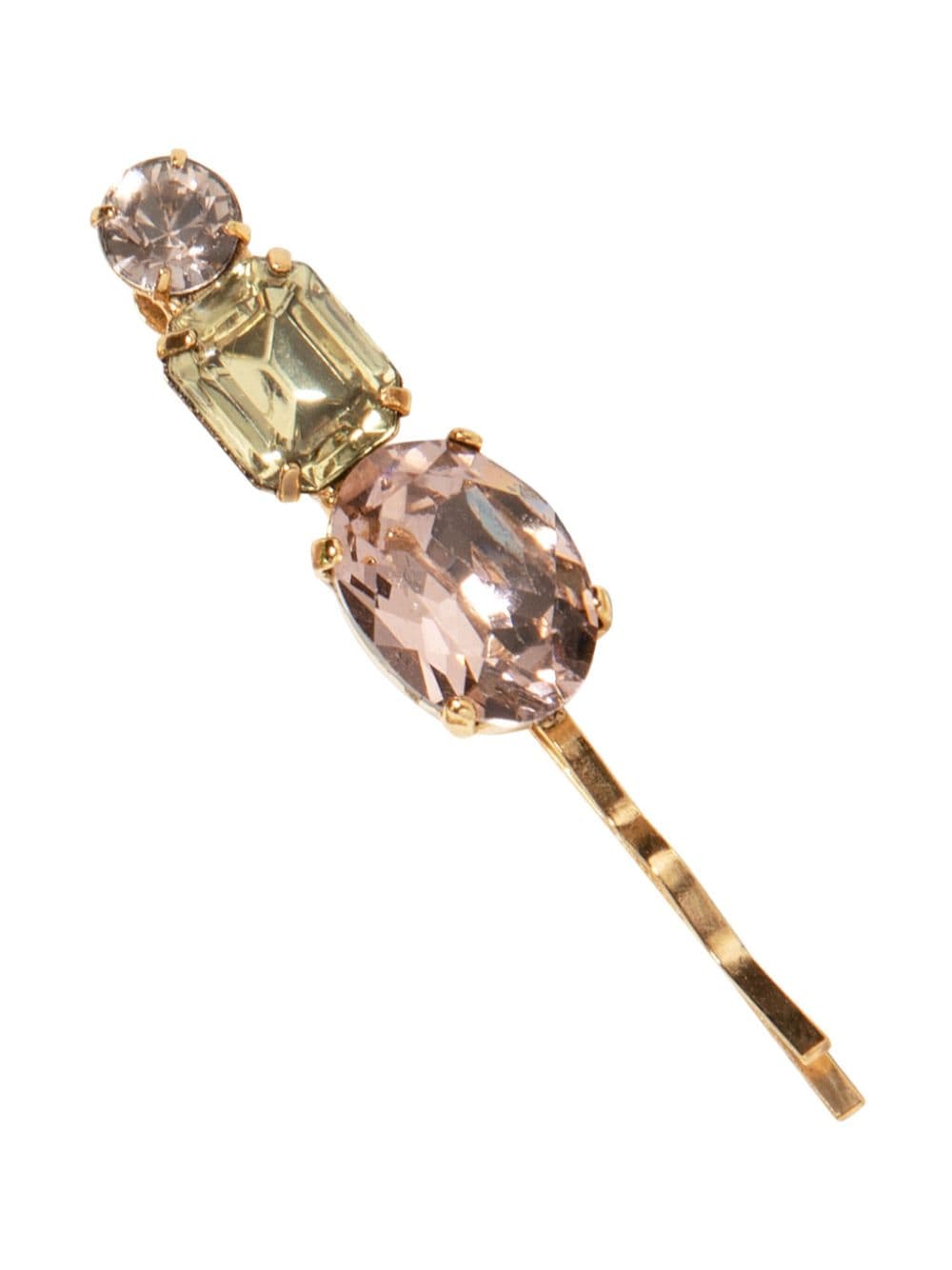 Shop Jennifer Behr Ramona Crystal-embellished Bobby Pin In Gold