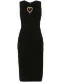 Moschino heart-detail midi dress - Black