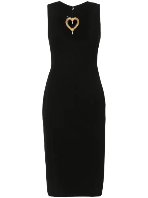 Moschino heart-detail midi dress