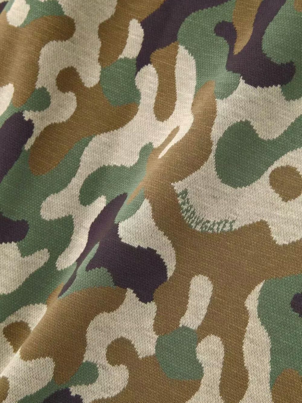 Shop Pearly Gates Camouflage-knit Hoodie In Green