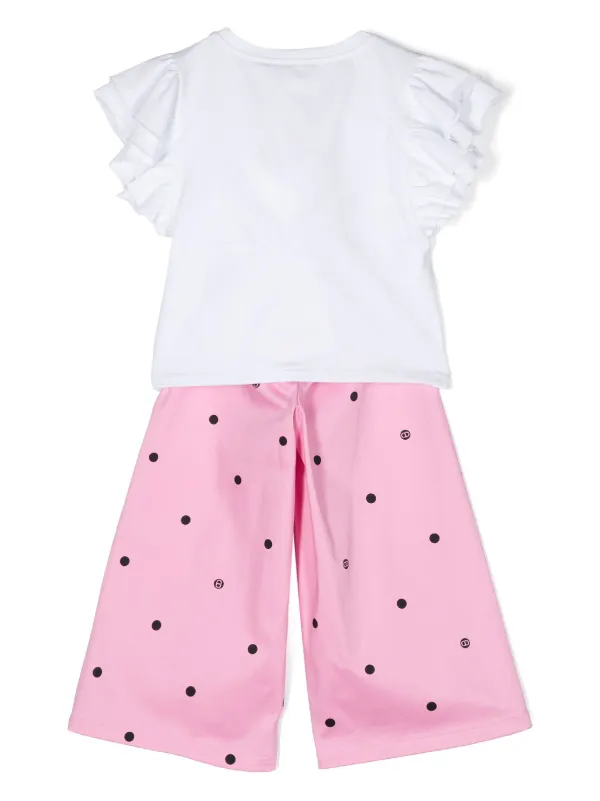 TWINSET Kids ポルカドット パンツ セット | ピンク | FARFETCH JP