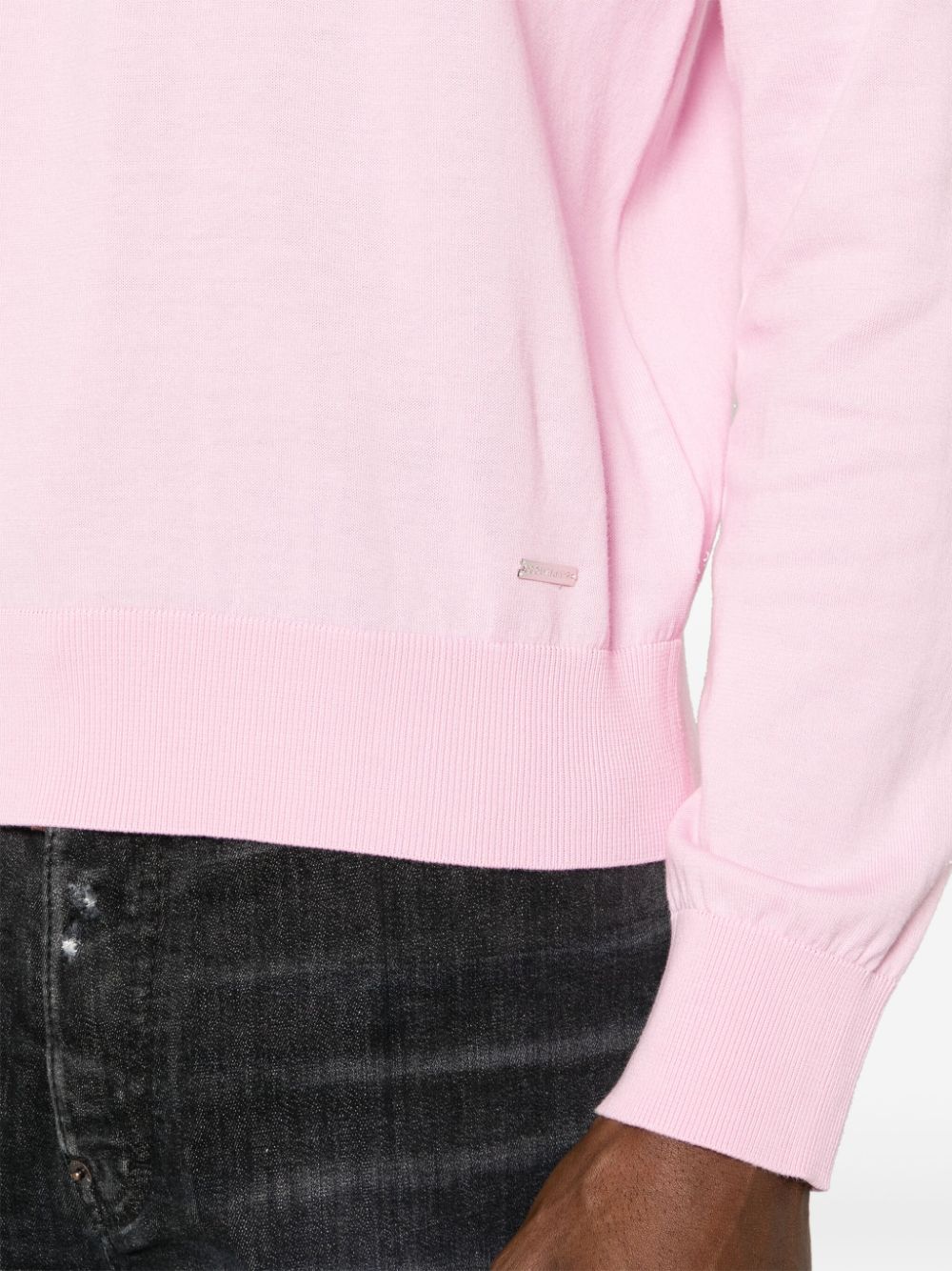 Shop Dsquared2 V-neck Cotton Jumper In Pink