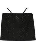 Chiara Ferragni rhinestone-embellished twill miniskirt - Black