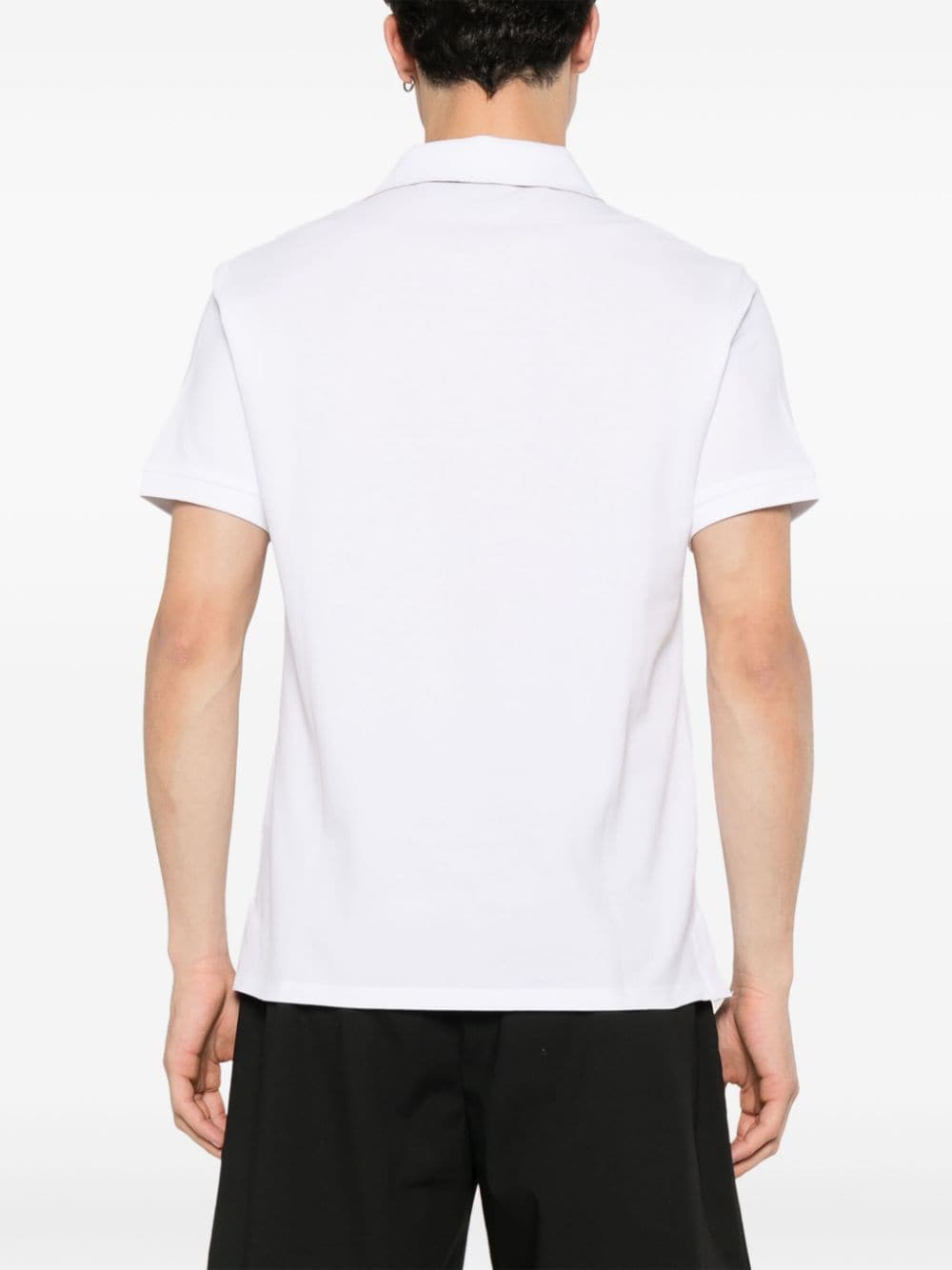 Shop Just Cavalli Piqué-weave Polo Shirt In White