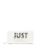 Just Cavalli logo-lettering zip-up wallet - White