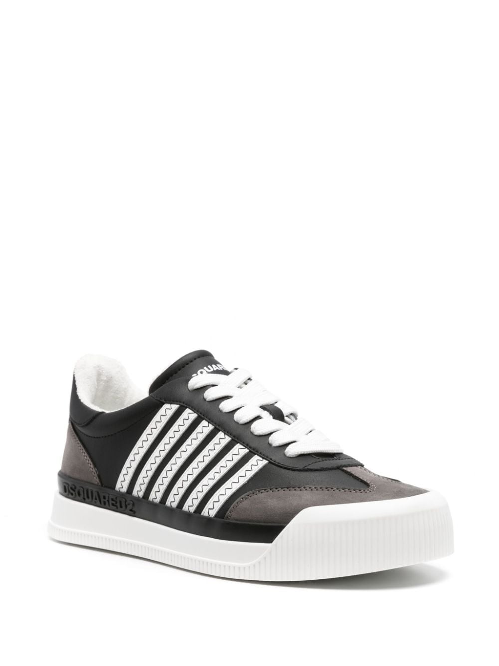 Shop Dsquared2 New Jersey Panelled Sneakers In Black