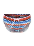 Missoni Kids chevron-print swim trunks - Blue