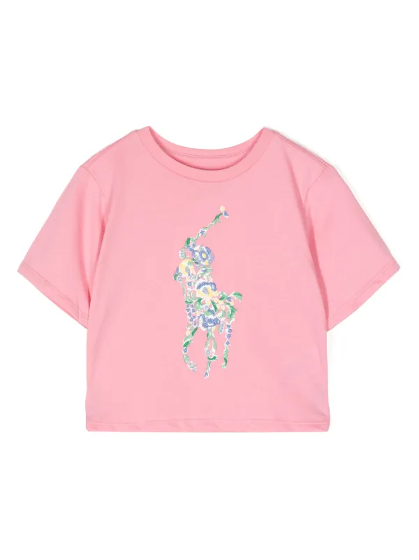 Polo Ralph Lauren Kids Floral Cotton Batiste Jumpsuit (Big Kids) キッズ・ジュニア Francine floral cotton dress in multicoloured - Polo Ralph Lauren