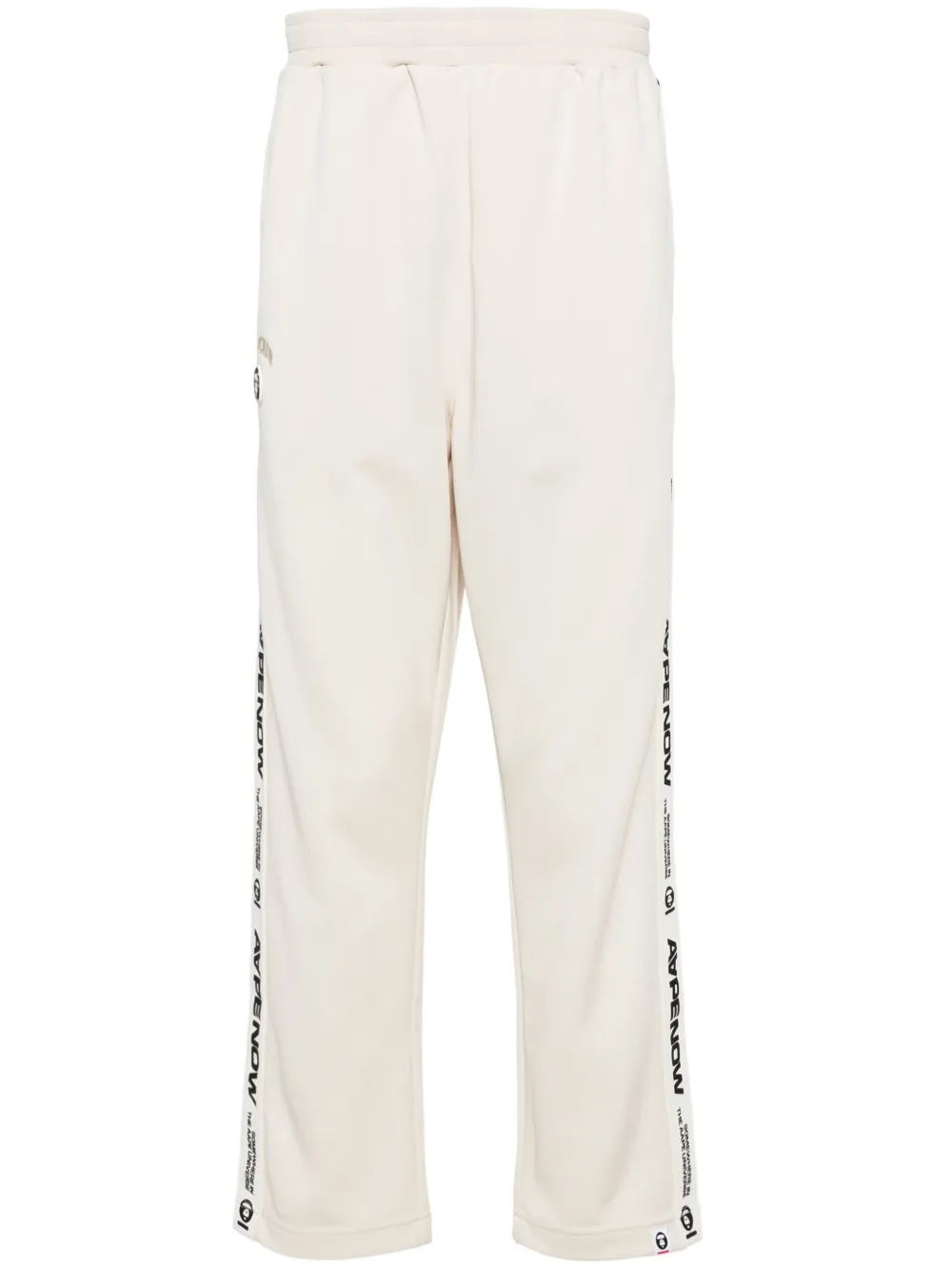 AAPE BY *A BATHING APE® logo-embroidered track pants - Neutrals