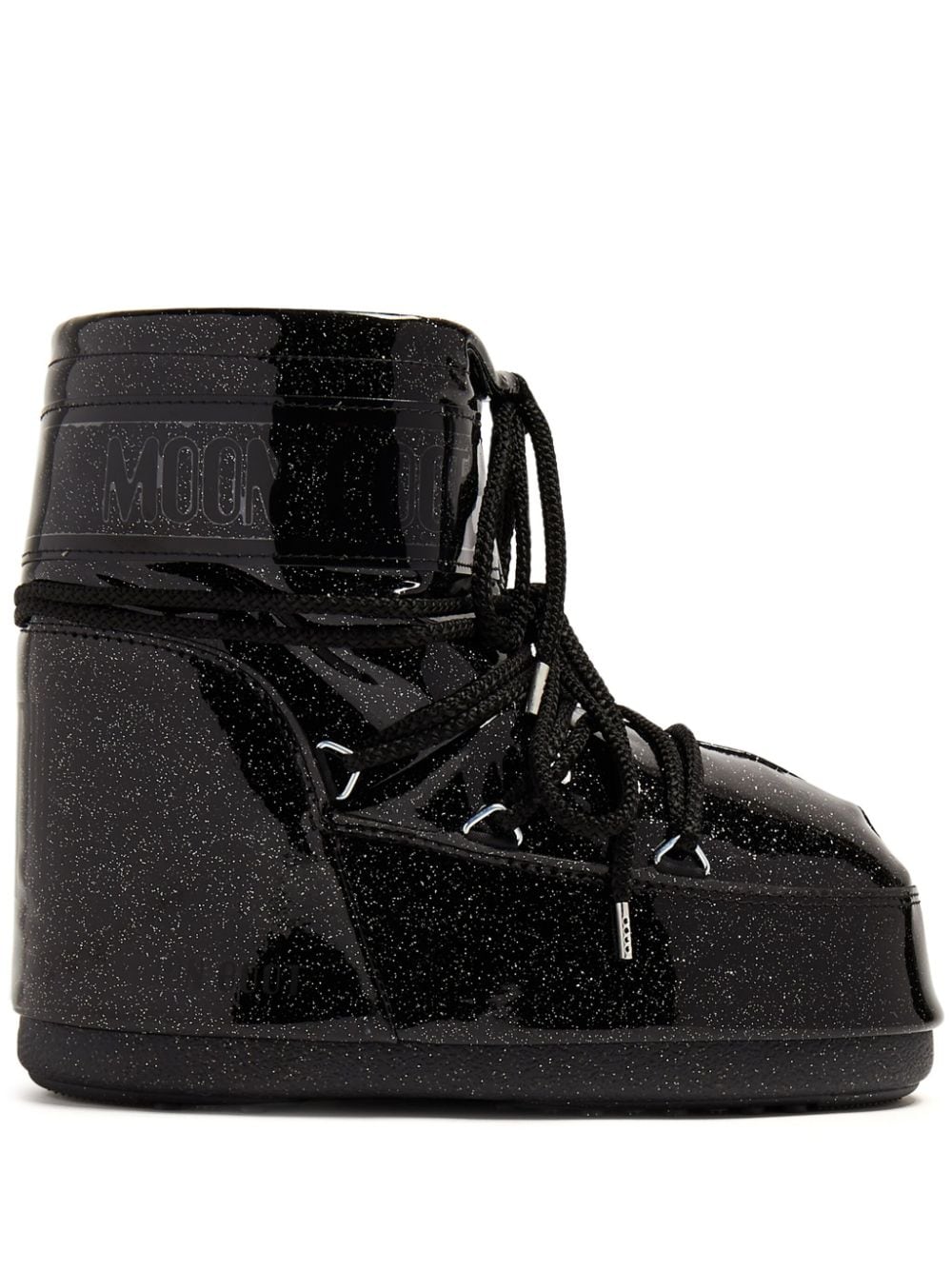 Shop Moon Boot Icon Low Glitter Boots In Black