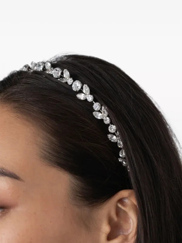 Jennifer Behr Kyra crystal-embellished Headband | Silver  display picture 1
