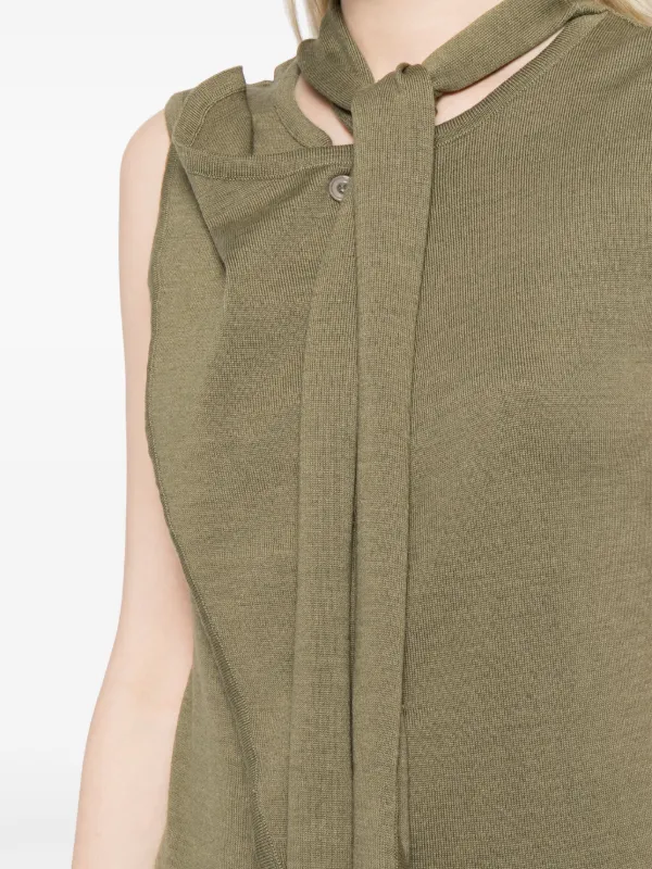 【関税込み】LEMAIRE ベージュ ドロップショルダー 長袖トップス Scarf Top by Lemaire- La Garçonne